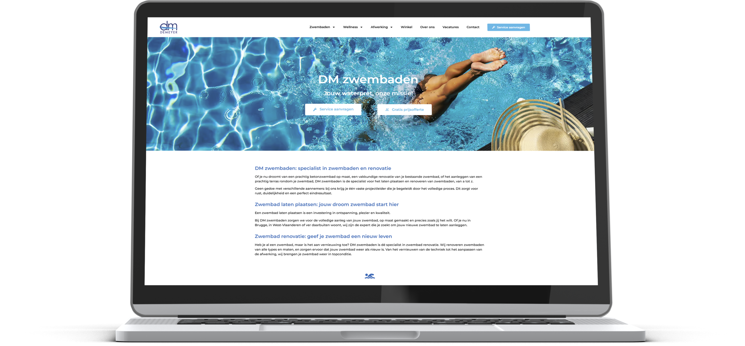 DM-zwembaden website