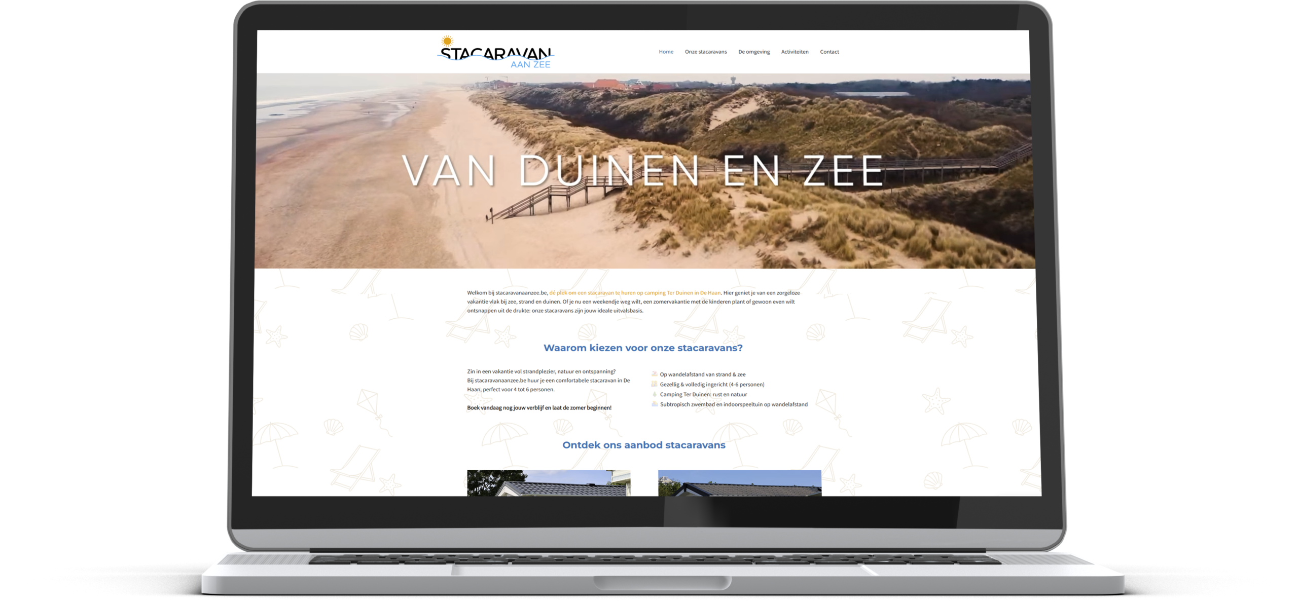 Stacaravan aan zee website